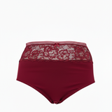 Βαμβακερά σλιπ με δαντέλα - Μπορντό