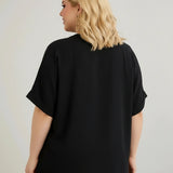 Αέρινη τουνίκ με boho λεπτομέρειες – Μαύρο