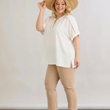 Αέρινη τουνίκ με boho λεπτομέρειες – Ασπρο