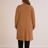 Μακριά ζακέτα τύπου κάπα – Καραμελέ