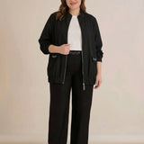 Φαρδύ παντελόνι Borisa με στρας στη ζώνη