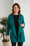 Σακάκι Rainbow spring σε στυλ blazer σε μεγάλα μεγέθη- Πράσινο