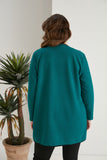 Σακάκι Rainbow spring σε στυλ blazer σε μεγάλα μεγέθη- Πράσινο