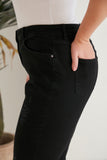 Τζιν παντελόνι με διακόσμηση σε μεγάλα μεγέθη  - Μαύρο