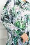 Γυναικείο πουκάμισο πολυτέλειας σε μεγάλα μεγέθη - Abstract Πράσινο