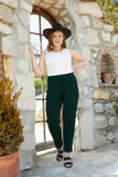 Γναικείο παντελόνι Klara σε μεγάλα μεγέθη- Πράσινο