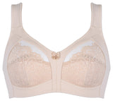 Κλασικό Soft Bra με δαντέλα μεγάλα μεγέθη 5515 - Μπεζ 