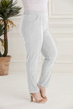Γναικείο παντελόνι Klara σε μεγάλα μεγέθη- Άσπρο