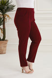 Γναικείο παντελόνι Klara σε μεγάλα μεγέθη- Κόκκινο