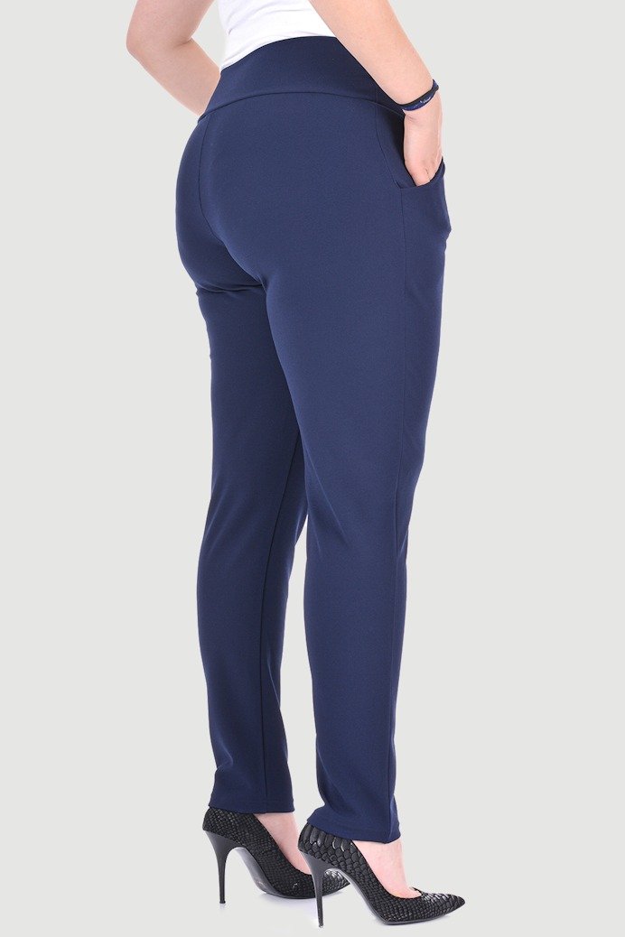 Παντελόνι σε ίσια γραμμή σε μεγάλα μεγέθη- Σκούρο Μπλε