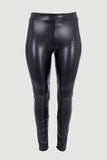 Μαύρο Κολάν-παντελόνι δερμάτινη Classic σε μεγάλα μεγέθη