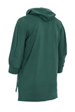 Γυναικείο φούτερ με ελκυστικό μανίκι σε μεγάλα μεγέθη- Πράσινο