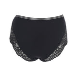 Βαμβακερά σλιπ με δαντέλα Cotton lux (3 τμχ.) μεγάλα μεγέθη Μαύρο